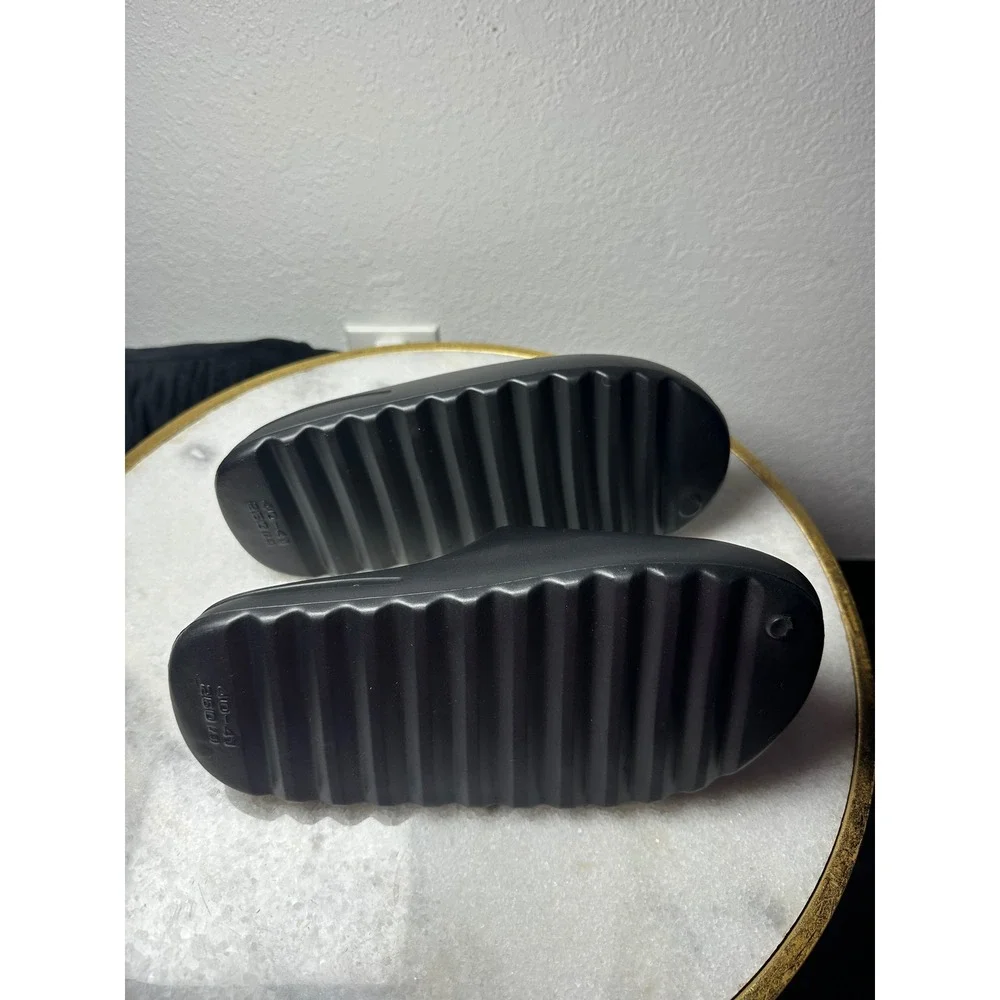 Mens Black Slide Sandals Minimalist Chunky Platform Slip On Pool Slides